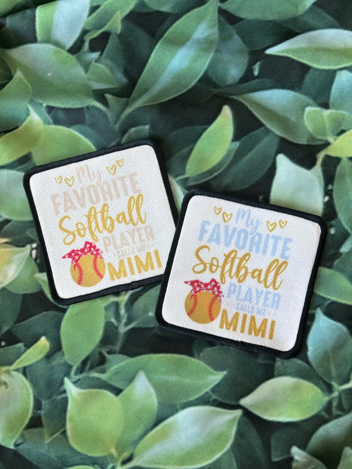 Softball Patches- Softball Mom- Softball Moms Club- Loud and Proud Softball Aunt- My Favorite Softball Player- Sublimation- Iron On