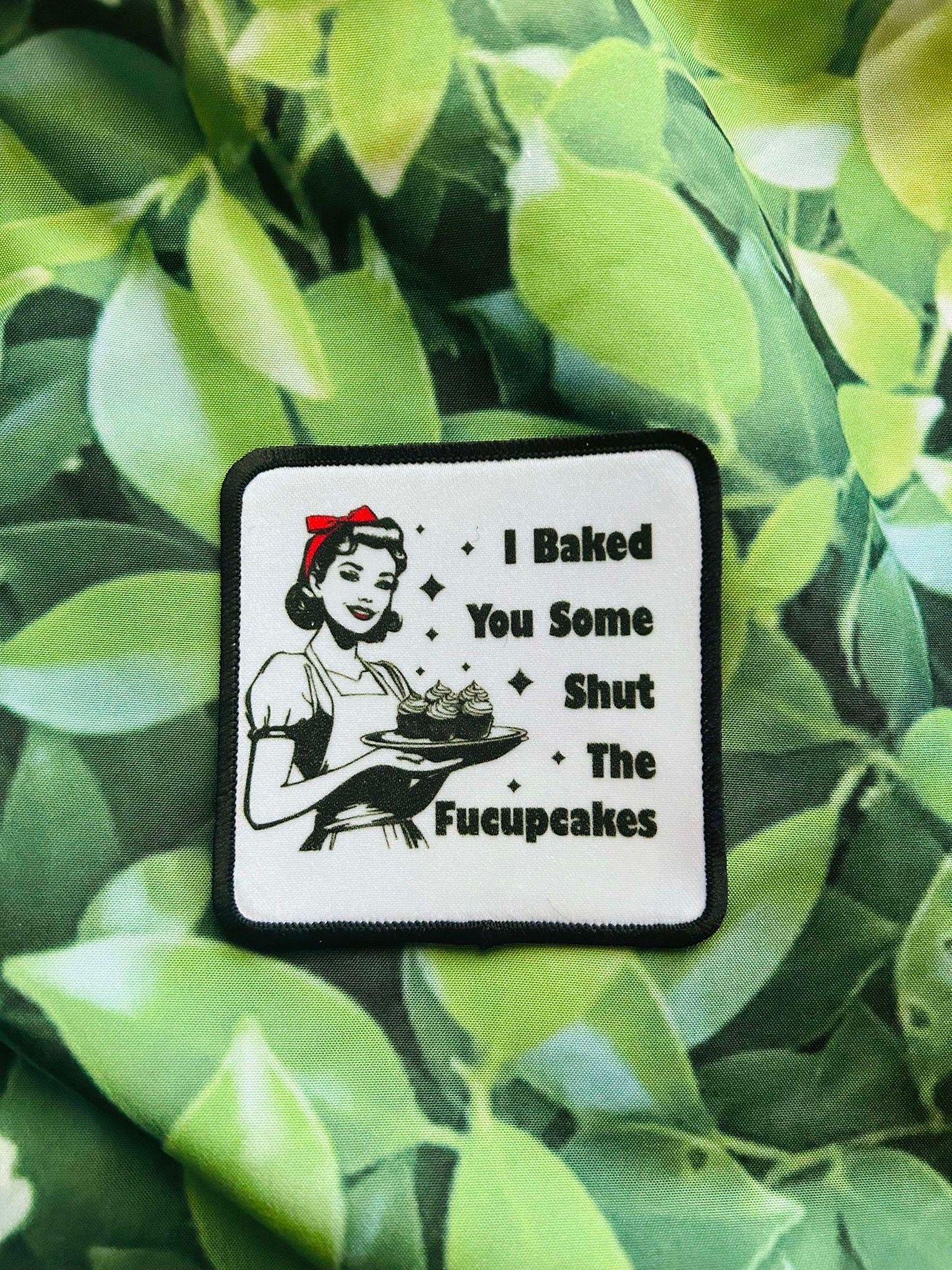 Sassy Patches- Retro Girl- Retro Woman Patches- Hat Patches- Coffee, because Murder is Wrong- I Baked You Some Shut The- Sublimation- Iron