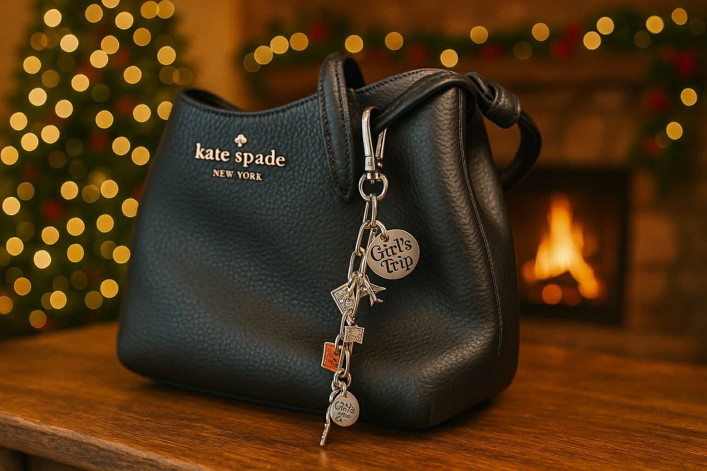 Charm Bag Chain- Charm Purse Chain- Purse Keychain- Backpack Chain- Custom Christmas Gift