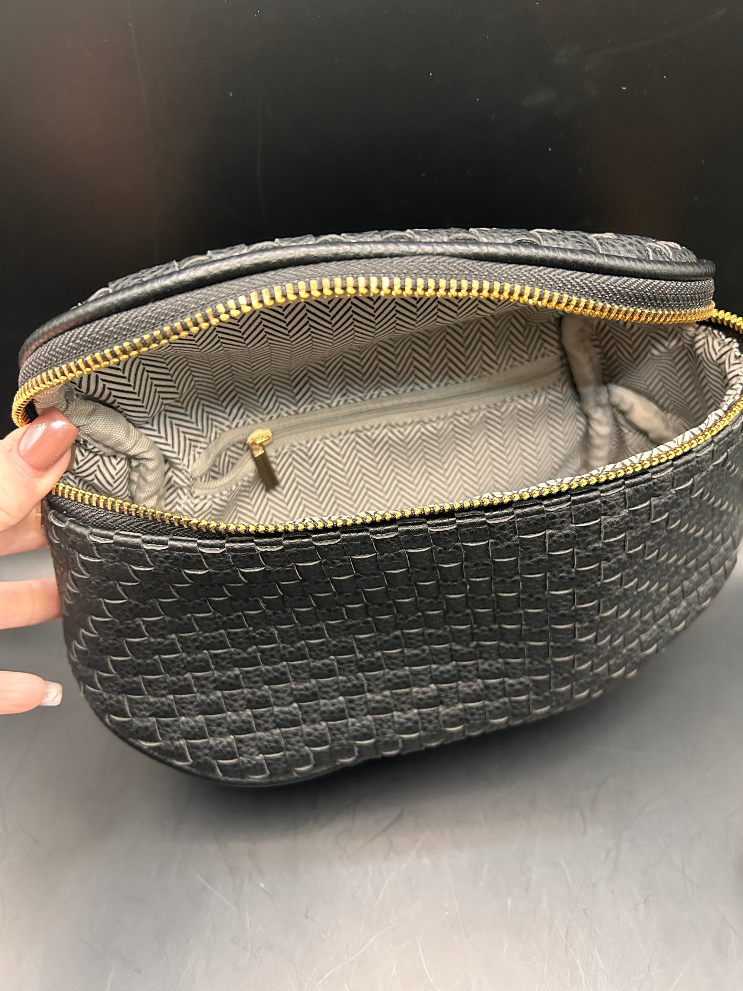 Trendy Crossover- Leather- Weaved- Checkered- Patches