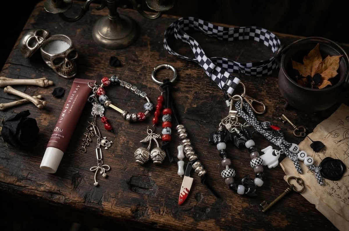 Halloween Keychain- Spooky Skulls- Great Gift