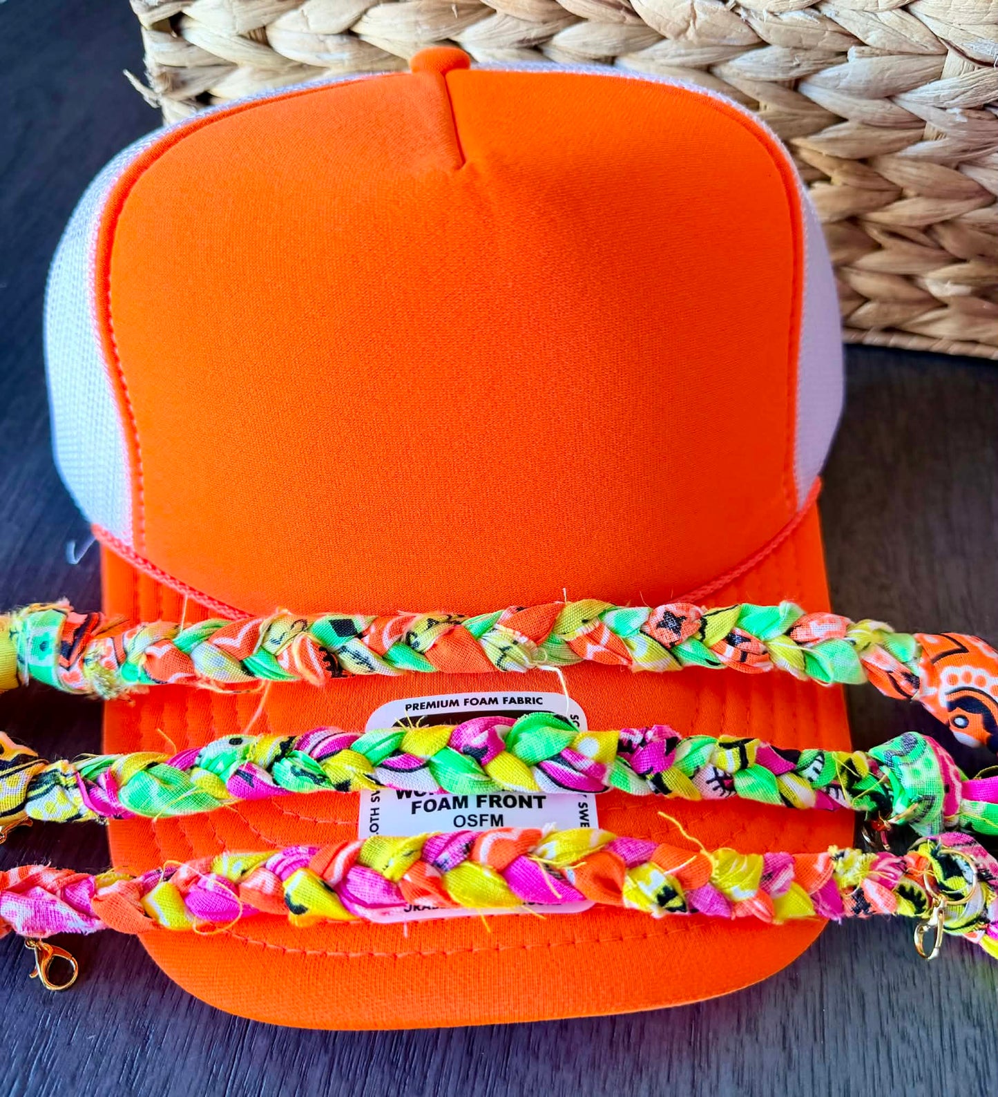 Bandana Trucker Hat Chains - All Colors & Designs- Neon- Camo
