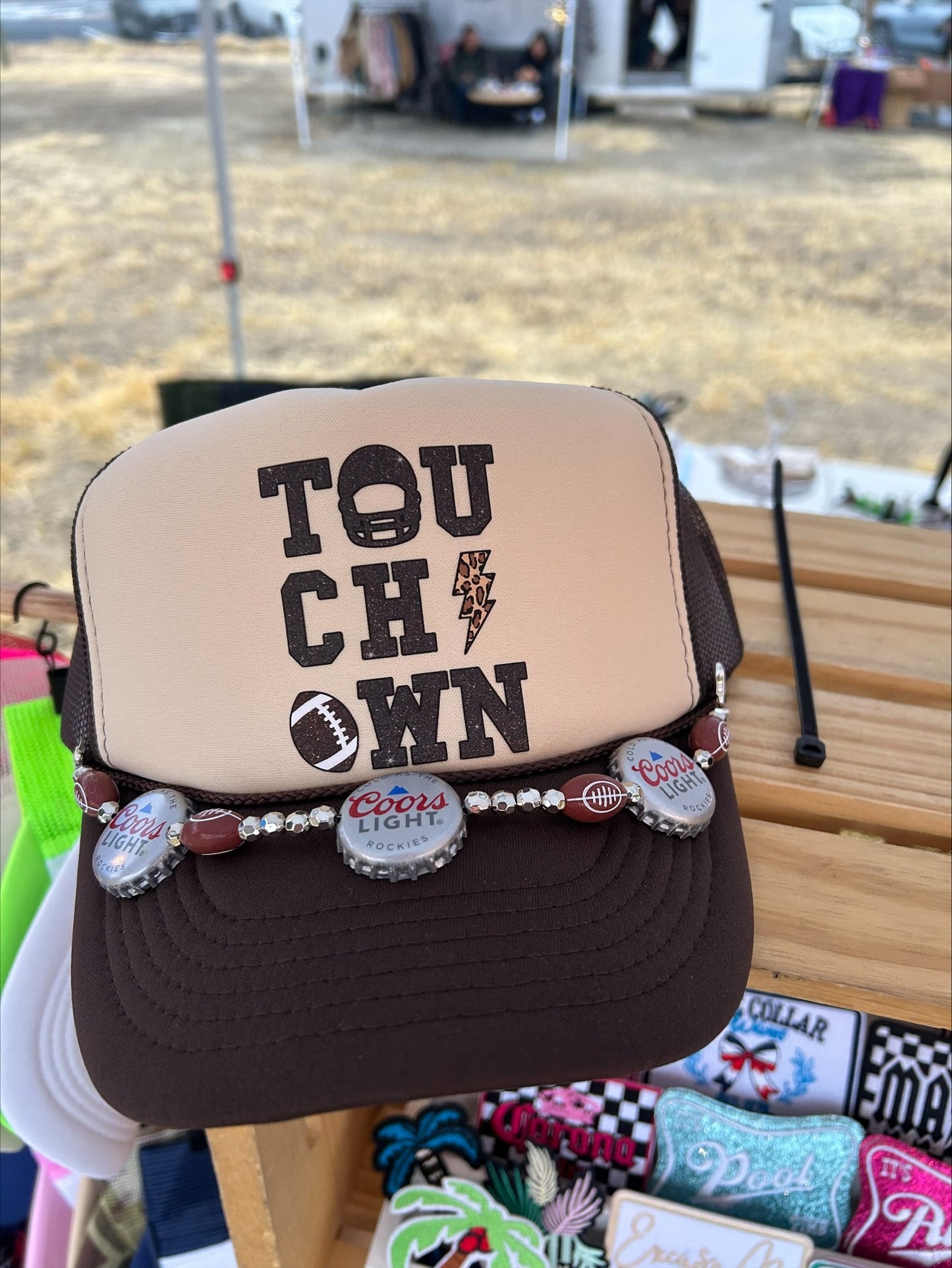 Touchdown Trucker Hat- Custom Hats- Football Season- Coors Hat Chain