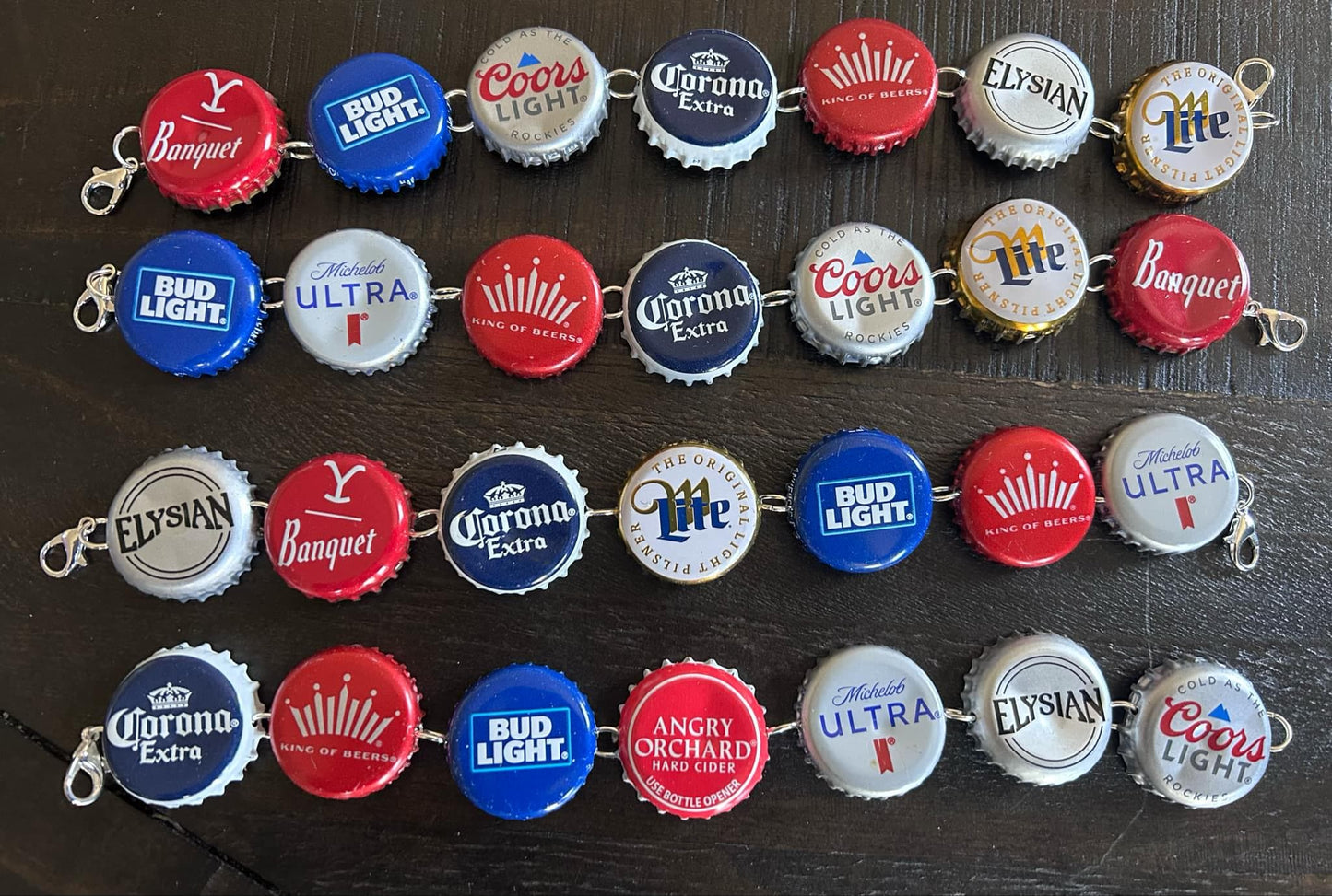 Beer Cap Hat Chains- Trucker Hat Chains- Hand Made- Custom Hat Chains- Guinness- Miller- Blue Moon- Heineken- Trucker Hats