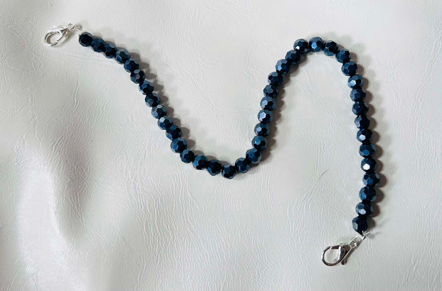 Black Crystal Beaded Hat Chain- Hat Chains- Trucker Hat Chain- Crystal Beads- Black Hat Chain- Custom Trucker Hats- Sparkly Hat Chain