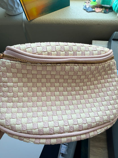 Trendy Bum Bag- Checkered- Edgy- Crossover Purse- Charm Bag Chain