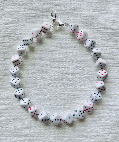 Dice Hat Chains- Hat Chain- Dice- Viva Las Vegas- Black Dice- White Dice- Game Night- Trucker Hats