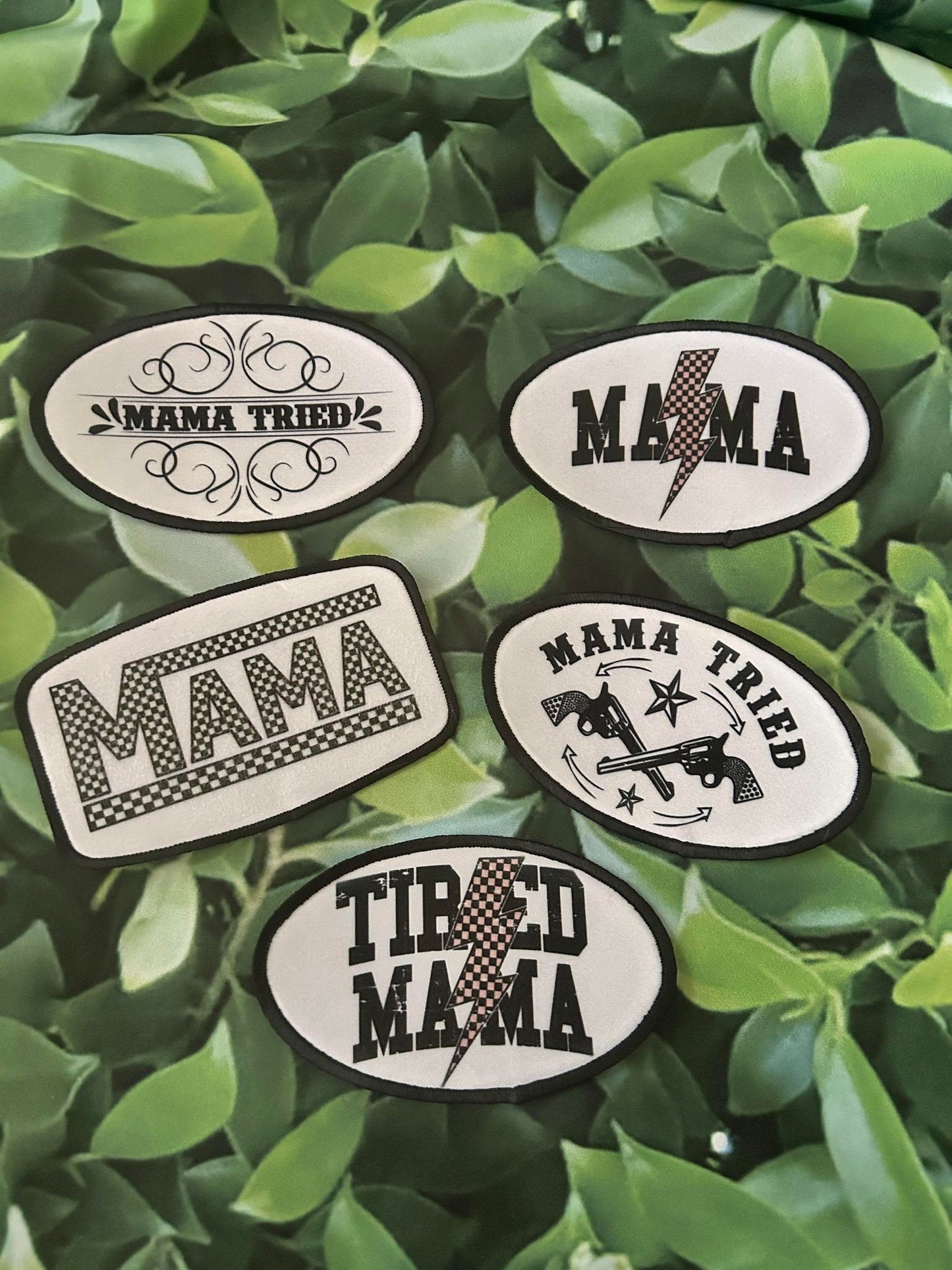 Checkered MAMA Patch - Sublimation Patch- Easy to Apply with Heat