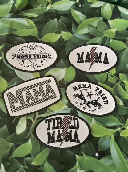 Checkered MAMA Patch - Sublimation Patch- Easy to Apply with Heat