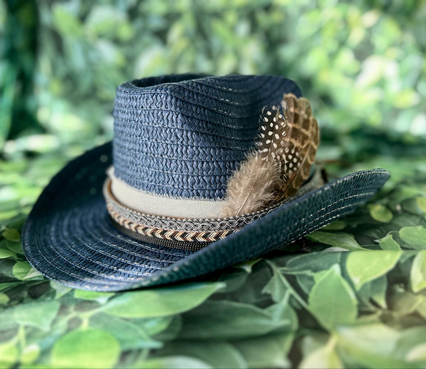 Straw Cowgirl Hat- Create Your Own!- Boho Cowgirl Hat- Cowboy Hat- Straw Hat- Straw Sun Hat- Summer Hat- Trendy Hats