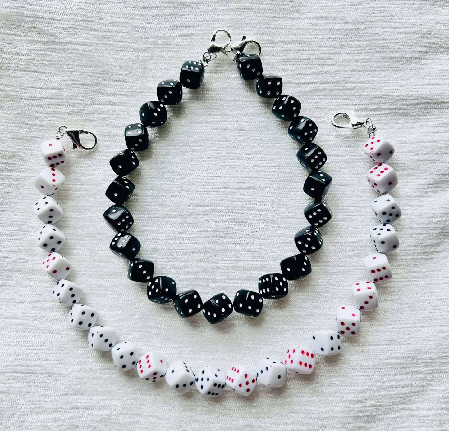 Dice Hat Chains- Hat Chain- Dice- Viva Las Vegas- Black Dice- White Dice- Game Night- Trucker Hats