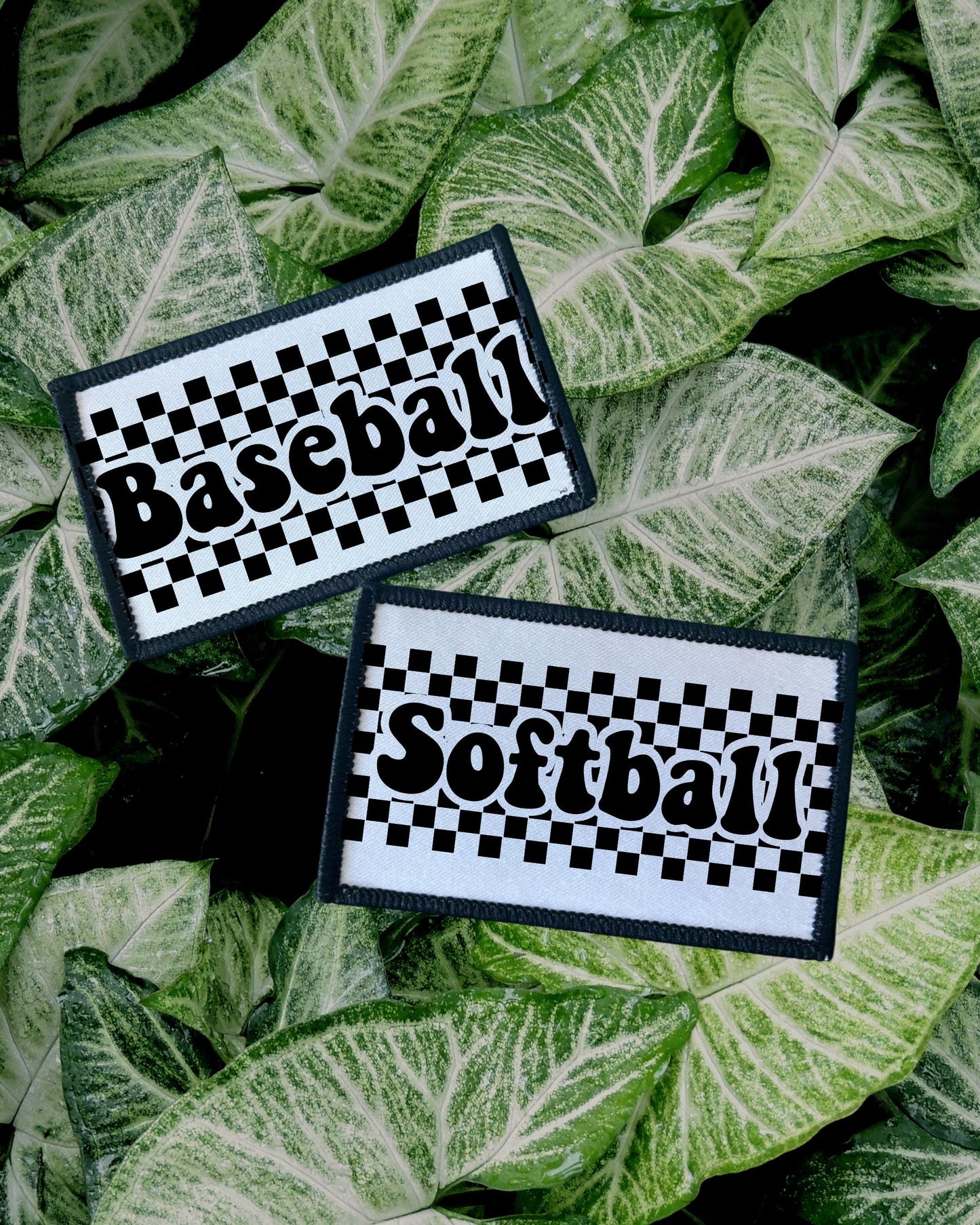 Baseball Mom- Baseball- Softball- Checkered- Softball Patches- Baseball Patches- Trucker Hats- Baseball Hats- Hats- Custom Patches- Iron On