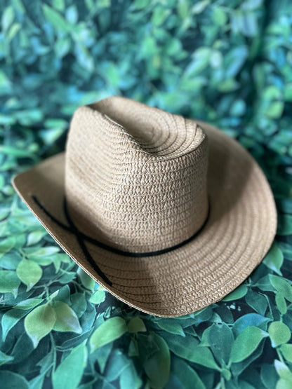 Straw Cowgirl Hat- Create Your Own!- Boho Cowgirl Hat- Cowboy Hat- Straw Hat- Straw Sun Hat- Summer Hat- Trendy Hats