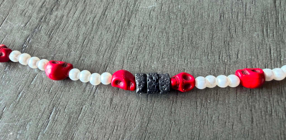 Halloween Trucker Hat Chain- Skulls- Bling