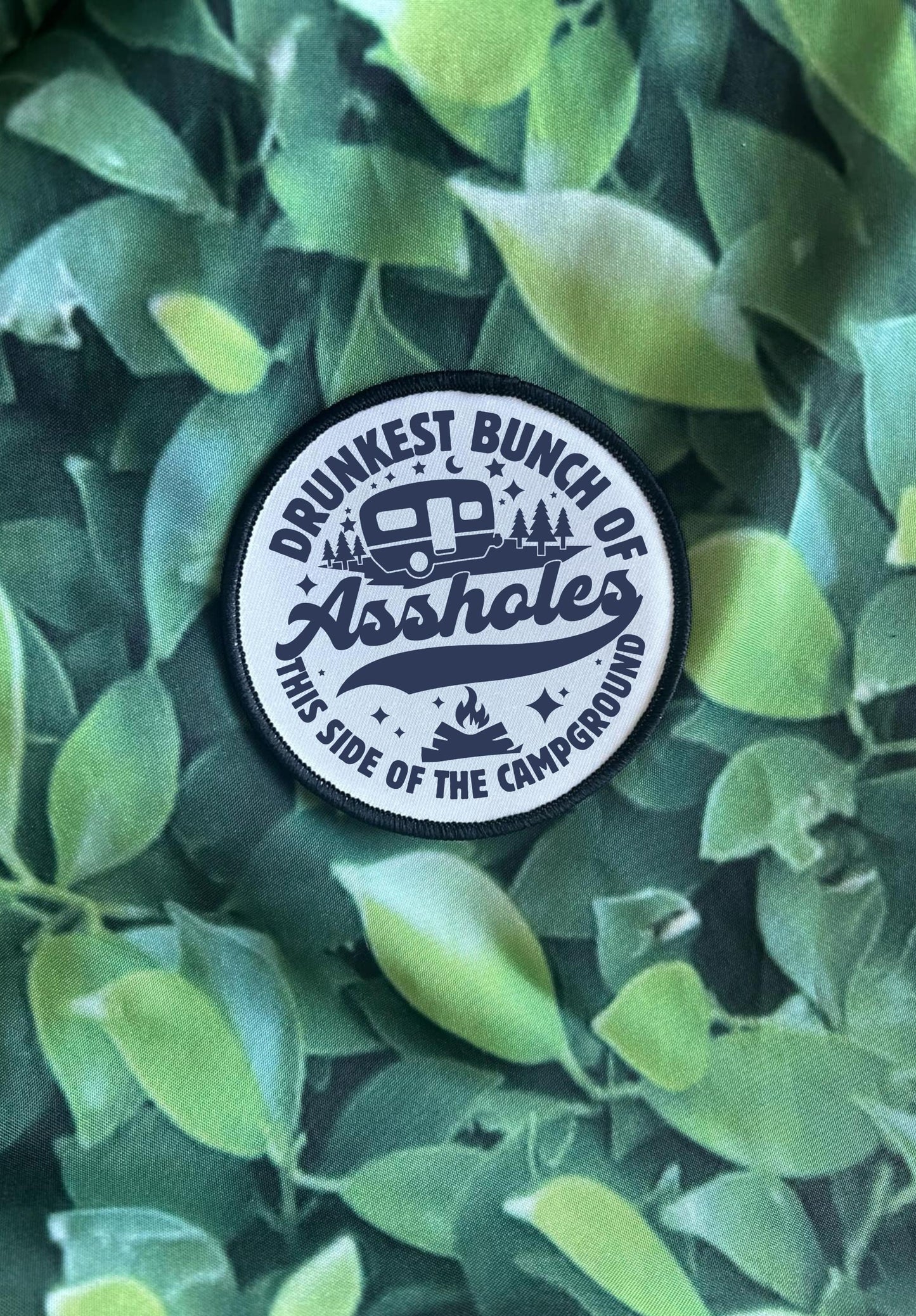 Funny Camping Patches- Camping & Beer- Sassy Patches- Trucker Hat Patches- Custom Patches- Custom Hats- Hats for Camping-Sublimation-Iron On