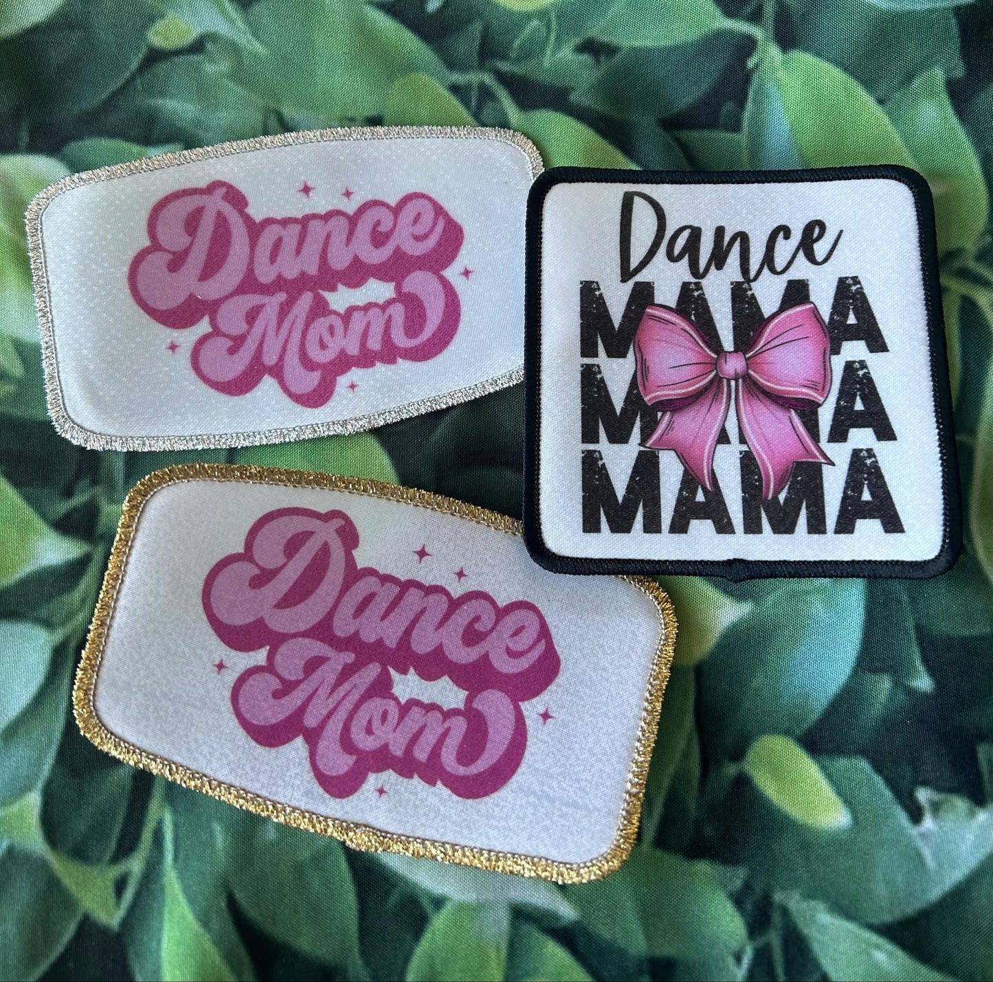 Dance Mom- Dance Mama- Dance Patches- Silver Glitter- Gold Glitter- Patches- Iron On