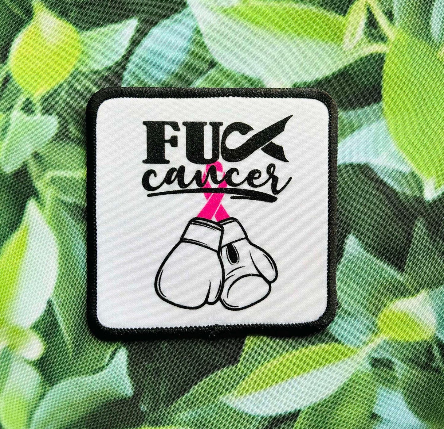 F*CK Cancer- Patches- Hey, Cancer- Her Fight Is Our Fight- Custom Patches- Iron On- Sublimation- Trucker Hat Patches