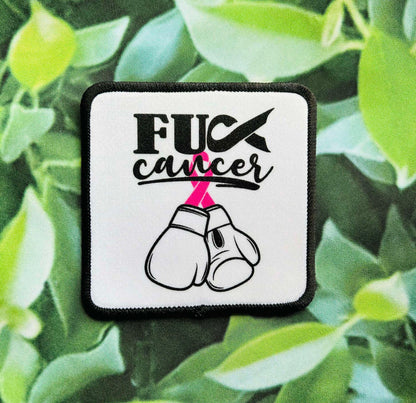 F*CK Cancer- Patches- Hey, Cancer- Her Fight Is Our Fight- Custom Patches- Iron On- Sublimation- Trucker Hat Patches