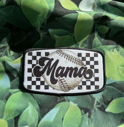 Baseball Mama Patches- Loud and Proud Sports Moms- Patches- Sublimation Patches- Trucker Hat Patches- Custom Patches- Baseball Patches- Iron