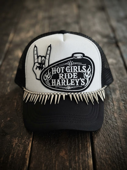 Hot Girls Ride Harleys Trucker Hat