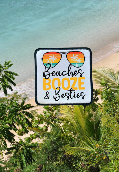 Summer Vibes! Patches- Hat Patches- At The Lake Gettin' Tipsy- Salty Beach-Summer Mojitos-Beaches, Booze & Besties-Iron On-Trucker Hat Patch