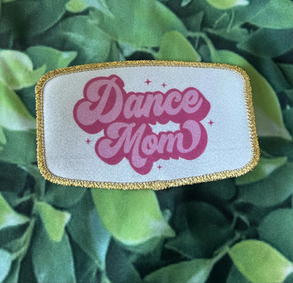 Dance Mom- Dance Mama- Dance Patches- Silver Glitter- Gold Glitter- Patches- Iron On