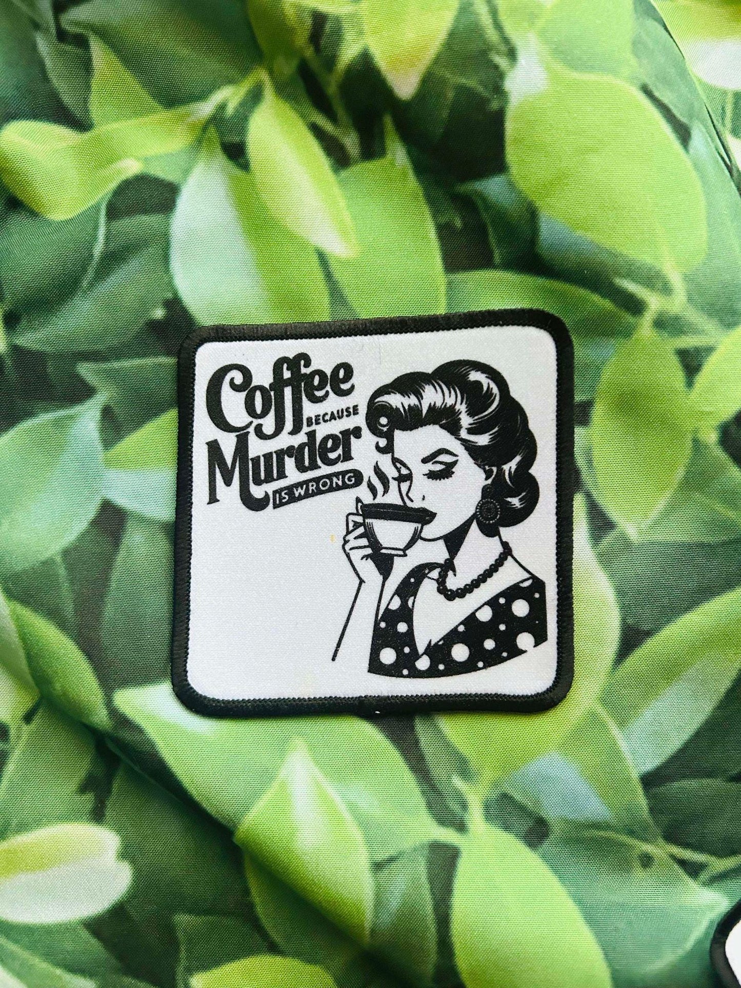 Sassy Patches- Retro Girl- Retro Woman Patches- Hat Patches- Coffee, because Murder is Wrong- I Baked You Some Shut The- Sublimation- Iron