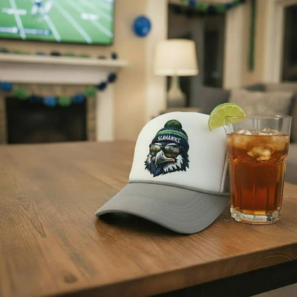 SEAHAWKS! Custom Trucker Hat- Football Theme- Football Trucker Hat