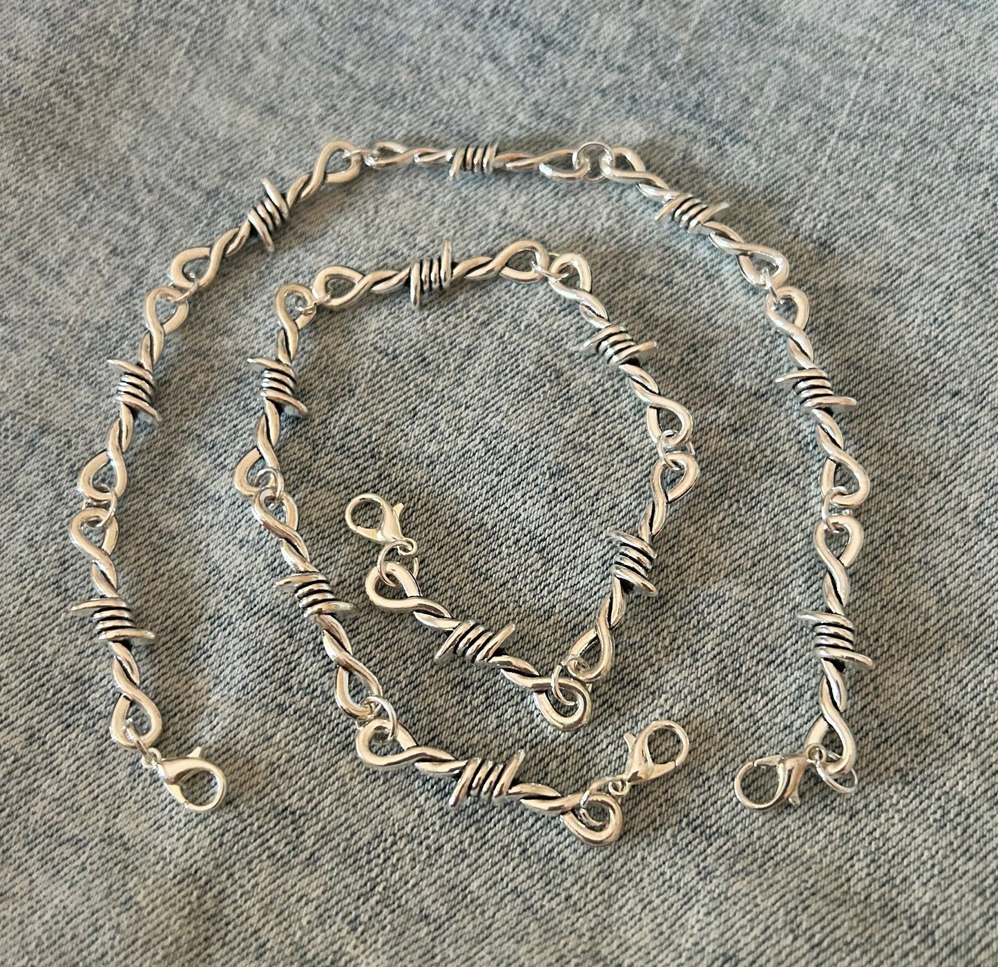 Barbed Wire Hat Chains- Silver Barbed Wire-Bronze Barbed Wire Chain- Gold Barbed Wire-Black Barbed Wire Trucker Hat Chains-Edgy Hat Chain