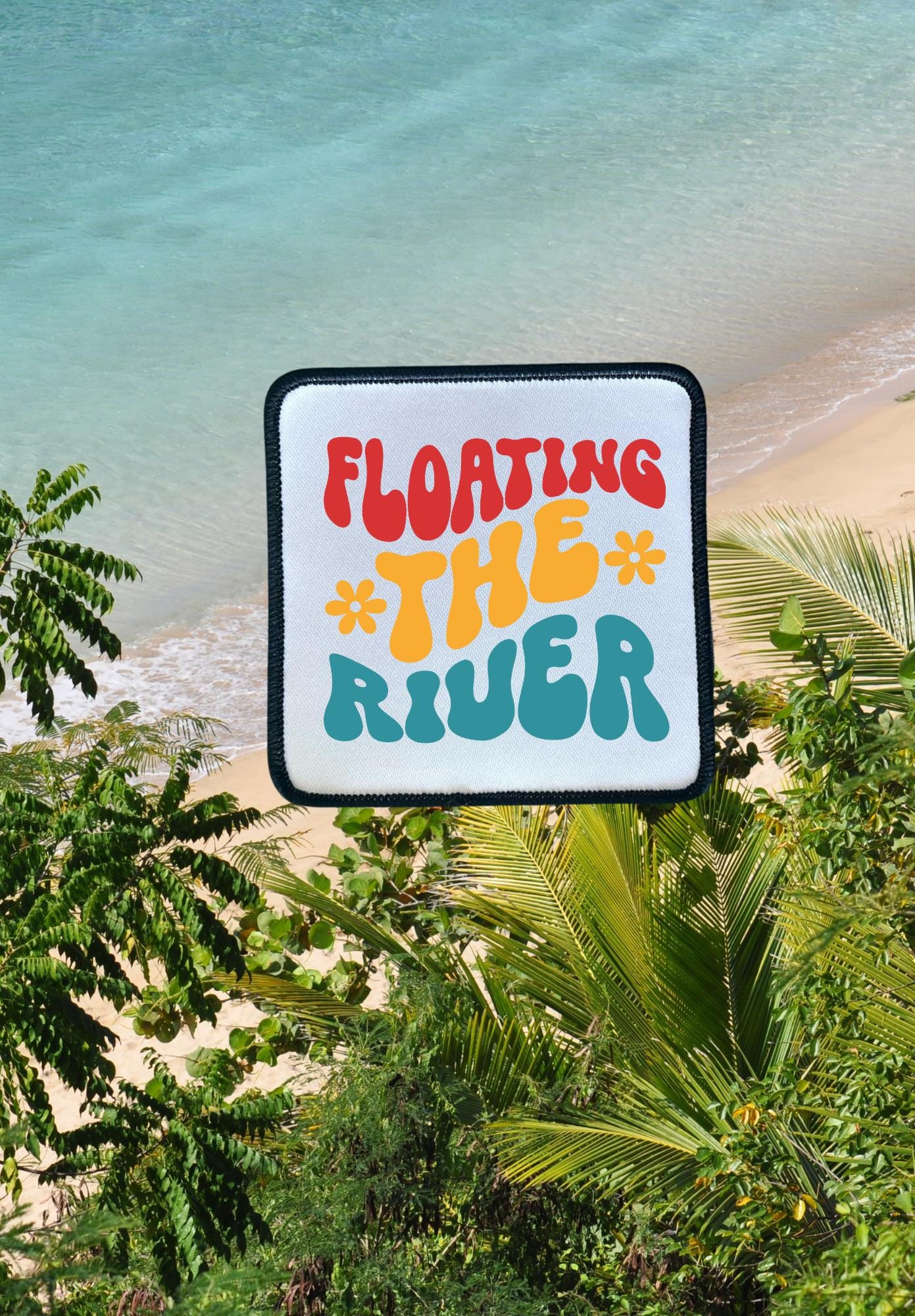 Summer Patches- Hat Patches- Colorful- Trucker Hat Patches- Custom Patches- Custom Trucker Hats- Floating the River- Iron On
