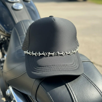 Barbed Wire Trucker Hat Chain