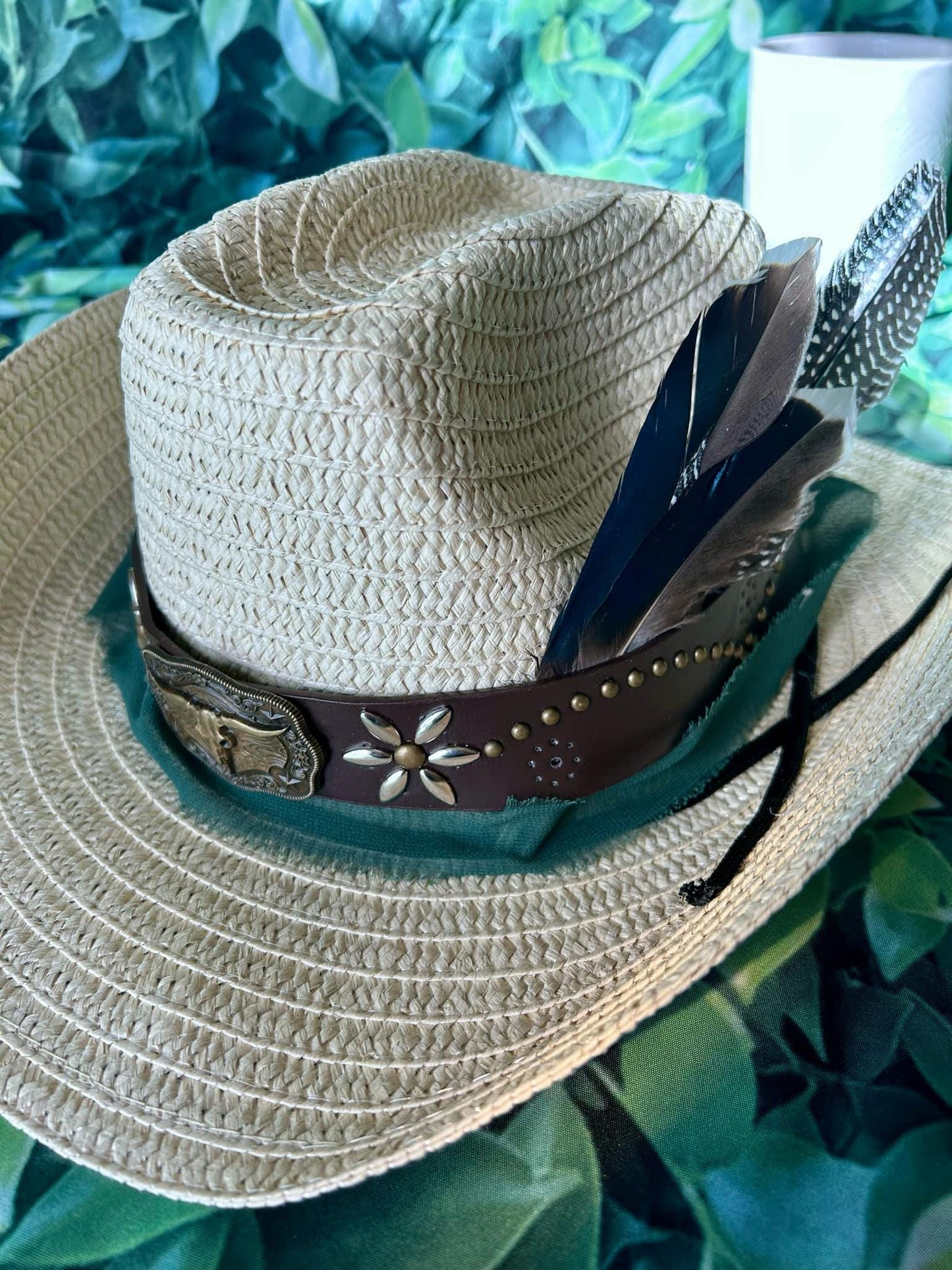 Straw Cowgirl Hat- Create Your Own!- Boho Cowgirl Hat- Cowboy Hat- Straw Hat- Straw Sun Hat- Summer Hat- Trendy Hats