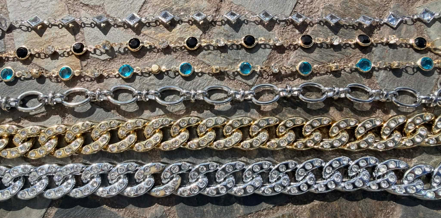 The Sparkle Collection! Hat Chains- Trucker Hats- Gold/Silver- Gems