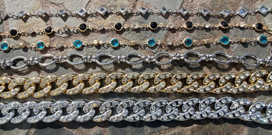 The Sparkle Collection! Hat Chains- Trucker Hats- Gold/Silver- Gems