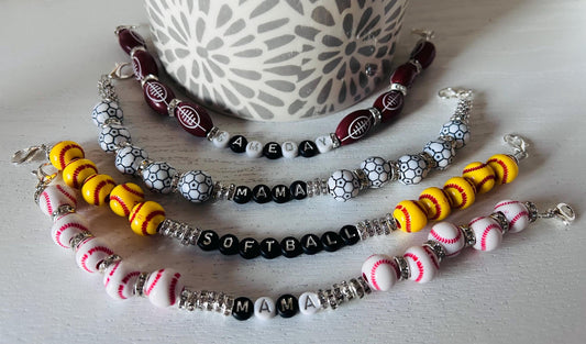 Softball Mama Hat Chain- Baseball Hat Chain- Soccer Mom Hat Chain- Trucker Hats- Custom Hats- Custom Hat Chains- Football Mama-Mama Bling