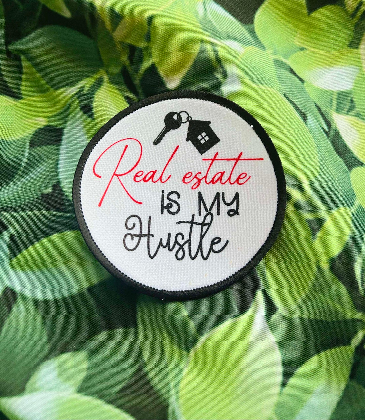 Real Estate Patches- Patches- Hat Patches- Trucker Hat Patches- Home Gurl- Real Estate Is My Hustle- Custom Patches