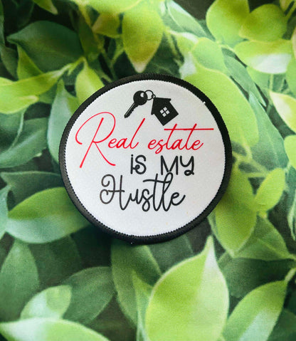 Real Estate Patches- Patches- Hat Patches- Trucker Hat Patches- Home Gurl- Real Estate Is My Hustle- Custom Patches