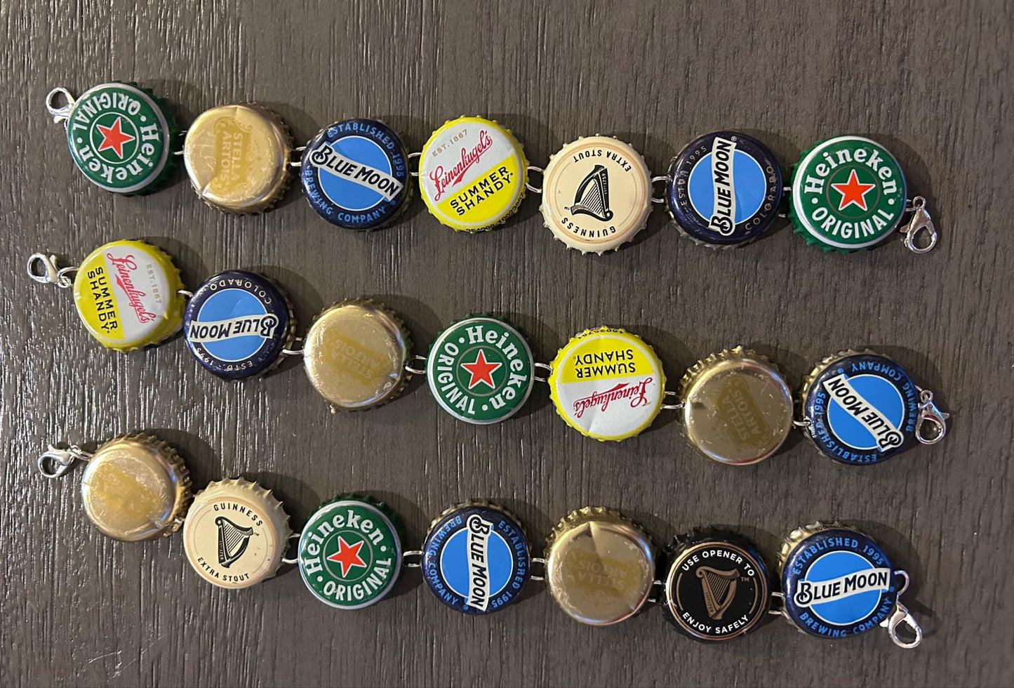 Beer Cap Hat Chains- Trucker Hat Chains- Hand Made- Custom Hat Chains- Guinness- Miller- Blue Moon- Heineken- Trucker Hats