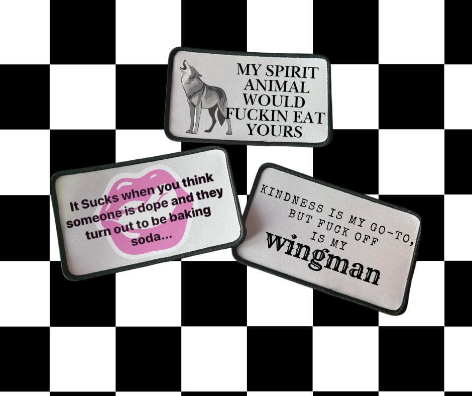 Edgy Patches! Retro-Sassy-Custom- Sublimation-Iron On
