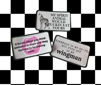 Edgy Patches! Retro-Sassy-Custom- Sublimation-Iron On