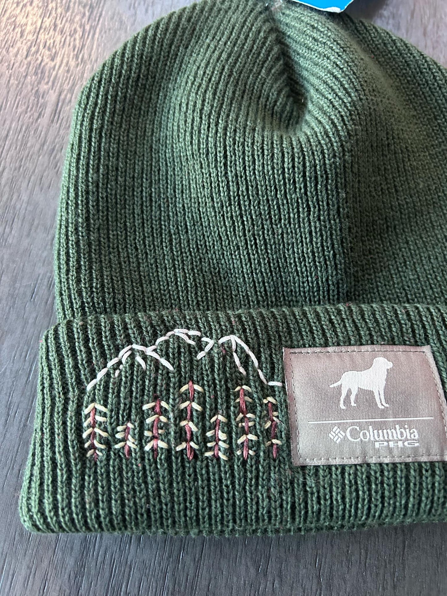 Columbia Beanie- Custom Embroidered- Outdoorsy Beanie- Beanies- Warm Hats- Custom- Mountains- Ducks