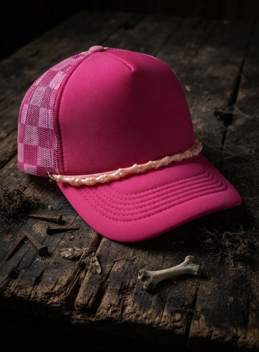 Halloween Trucker Hat Chain- Bones- Skeleton