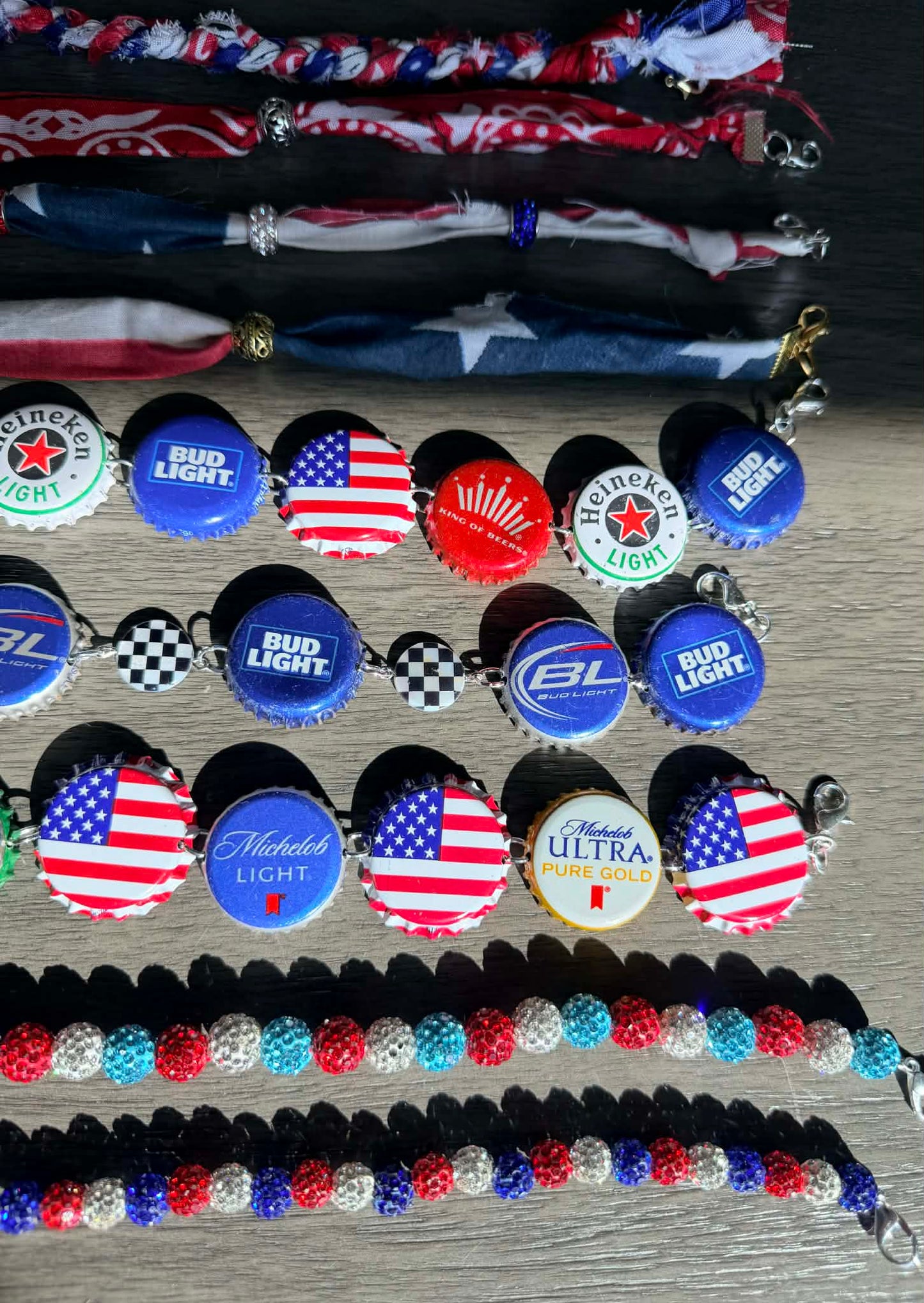 Red, White & Blue Hat Chain Collection- 4th of July- Trucker Hat Chains