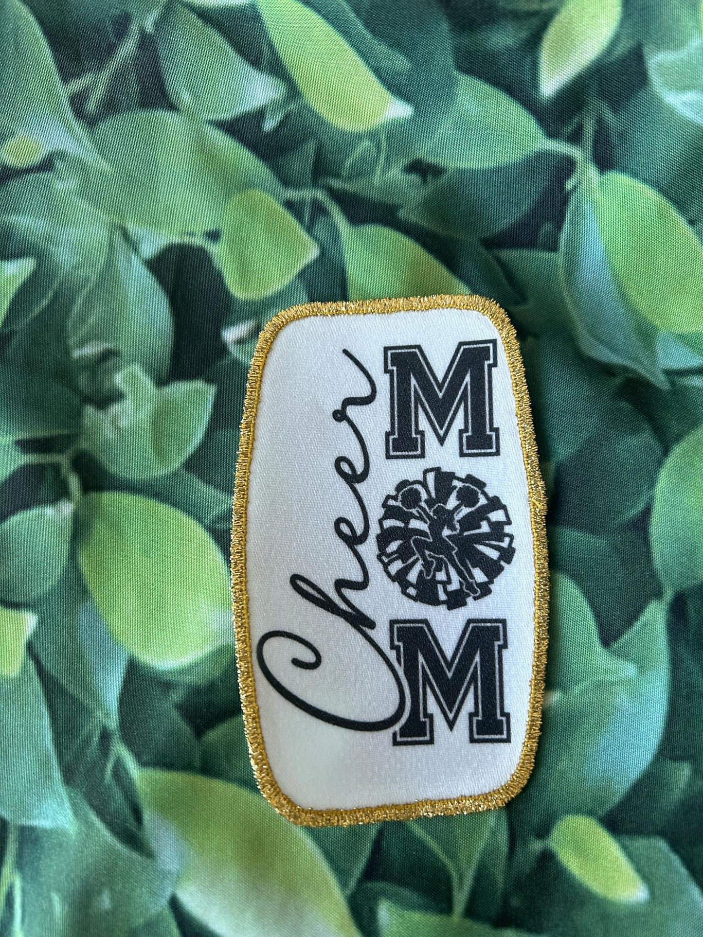 Cheer Mom- Gold Sparkle- Silver Sparkle- Patches- Custom Patches- Cheer Patch- Iron On