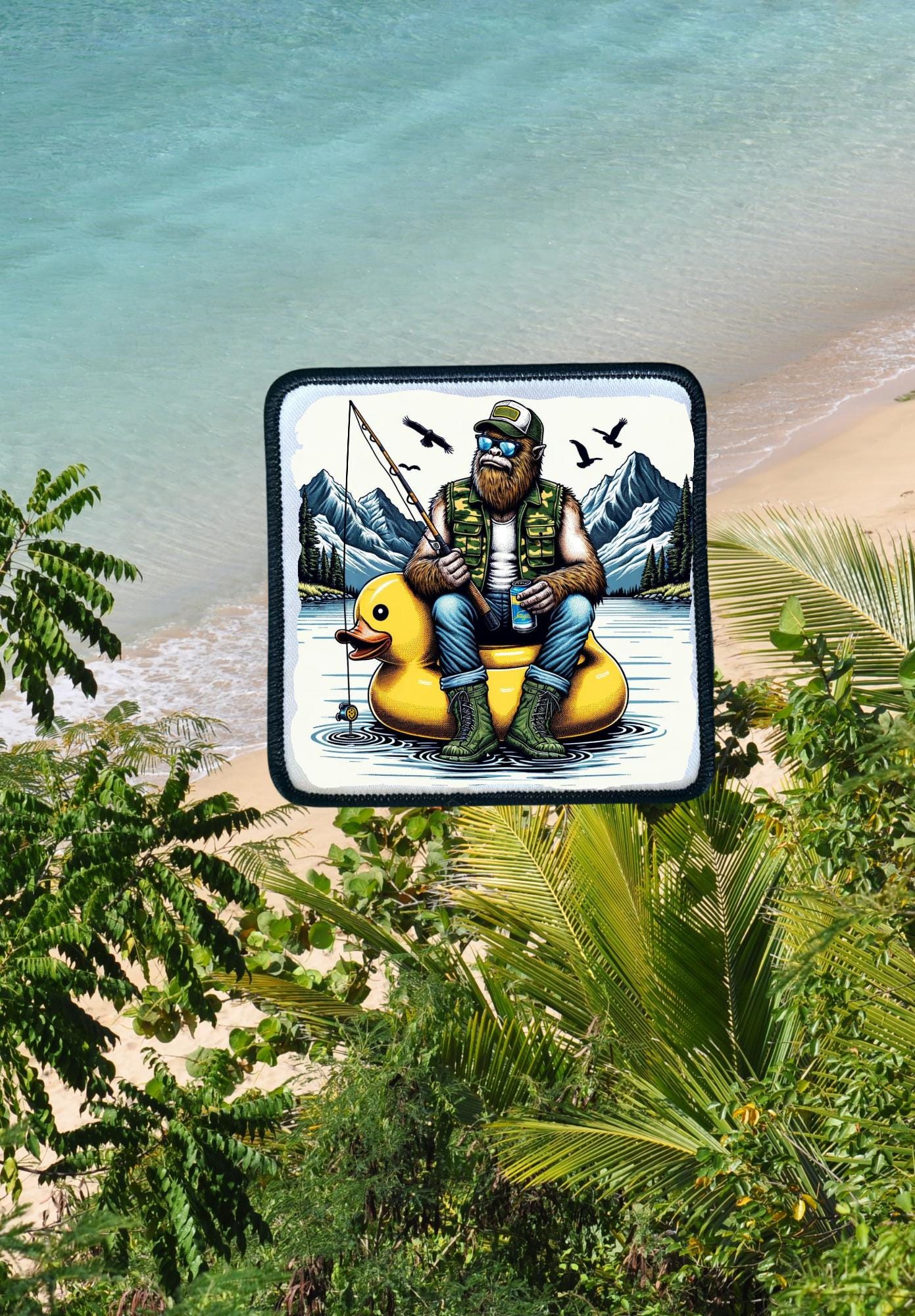 Summer Patches- Hat Patches- Colorful- Trucker Hat Patches- Custom Patches- Custom Trucker Hats- Floating the River- Iron On