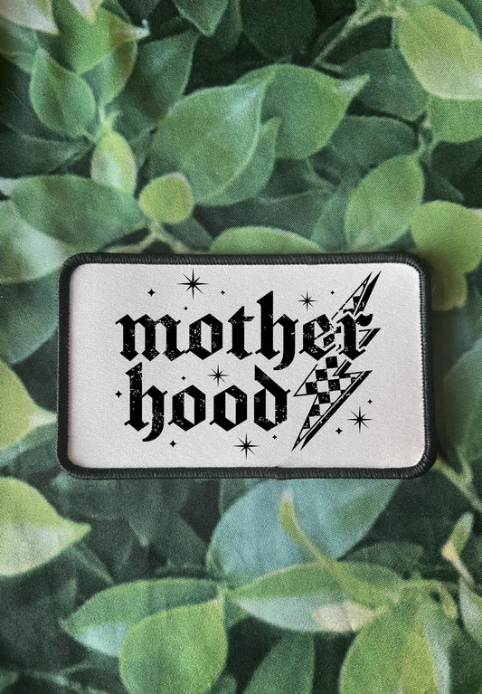 Motherhood Patch- Sassy Patches- Lightening Bolt- Checkered- Edgy- Sublimation- Iron On