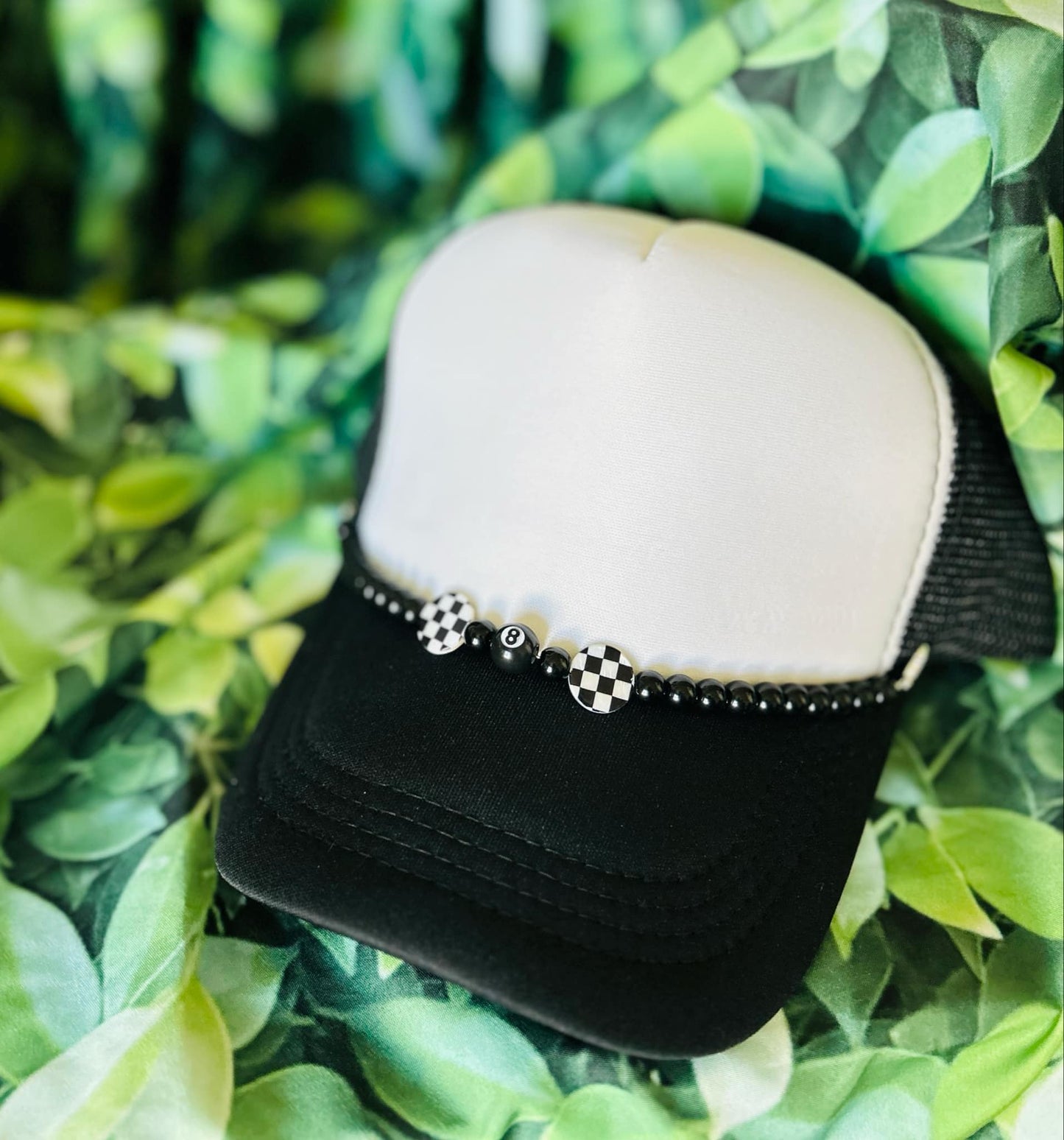 Hat Chains- Trucker Hat Chains- Beer Cap Hat Chains- 8 Ball- Trendy Trucker Hats- Handmade- Custom- Trucker Hats