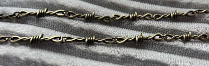 Barbed Wire Hat Chains- Silver Barbed Wire-Bronze Barbed Wire Chain- Gold Barbed Wire-Black Barbed Wire Trucker Hat Chains-Edgy Hat Chain