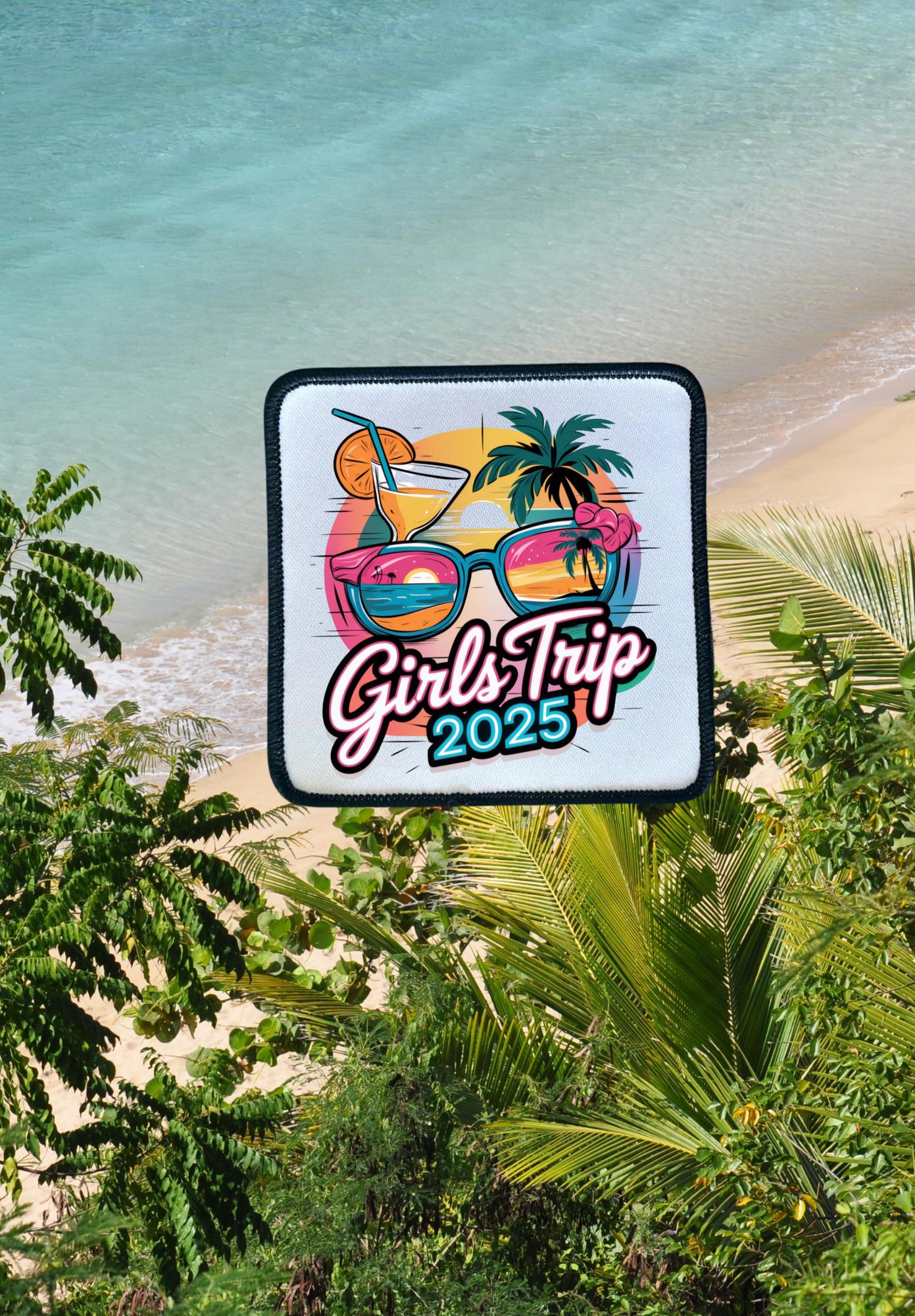 Girls Trip Patches- Patches- Hat Patches- Summer- Colorful Patches- Trucker Hats- Custom Patches- Iron On - Feral Girl