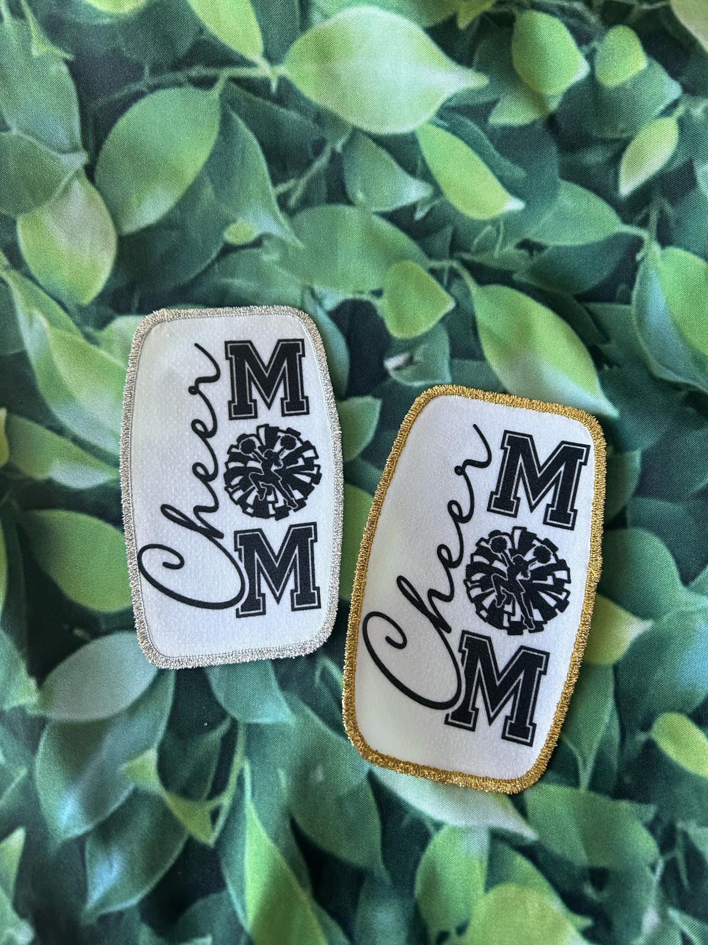 Cheer Mom- Gold Sparkle- Silver Sparkle- Patches- Custom Patches- Cheer Patch- Iron On